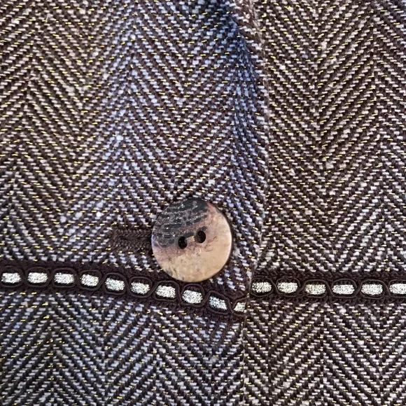 Coldwater Creek Shimmer Herringbone Blazer Jacket NEW Womens Size 14 Large Gift - Picture 8 of 12